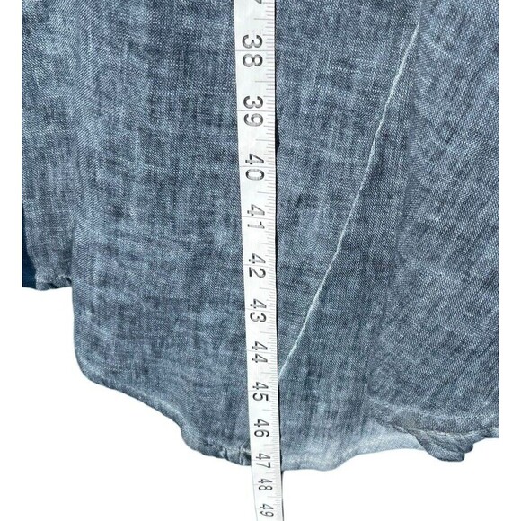 Sea Glass Lane Navy Blue Linen Blend Slvls Maxi Dress S Scoop Neck Lightweight - Picture 10 of 10